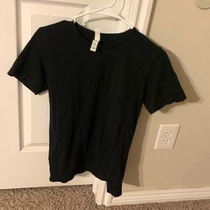 plain black canvas t shirt size small